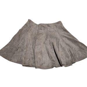 She + Sky Taupe Flared Mini Skirt